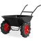 Best Choice Products Heavy Duty Dual-Wheel Wheelbarrow Garden Cart w/Built in Stand, 500lb Capacity, Extra Large Wheels